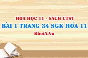 Bài 1 trang 34 SGK Hóa 11 Chân trời sáng tạo